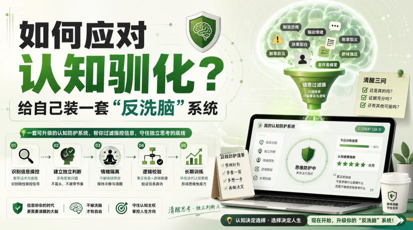 付费文章：如何应对认知驯化？给自己装一套“反洗脑”系统-沧海聊项目