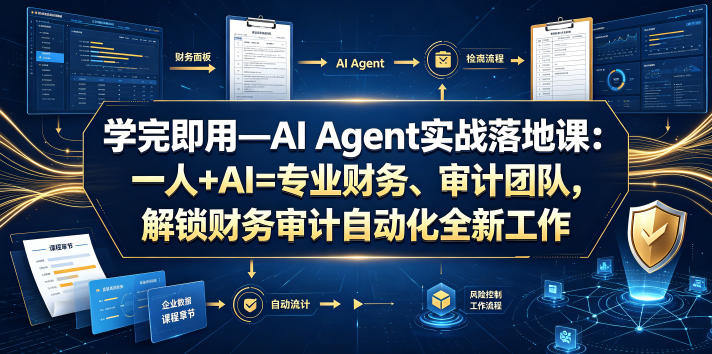 学完即用—AI Agent实战落地课：一人+AI=专业财务、审计团队，解锁财务审计自动化全新工作模式(更新0818)-沧海聊项目