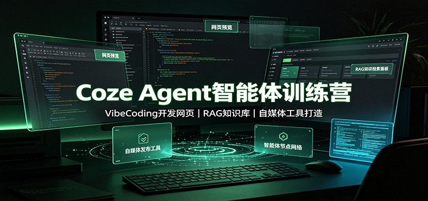 Coze Agent智能体训练营：VibeCoding开发网页，RAG知识库，自媒体工具打造-沧海聊项目