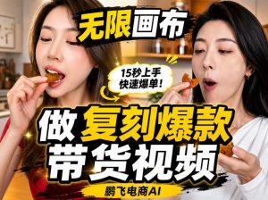 无限画布实操教程，搭一个炸裂级黑科技工作流——一键复刻爆款带货视频-沧海聊项目