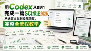 用Codex从0到1完成一篇SCI综述2026，从选题文献到投稿回复，完整全流程教学-沧海聊项目