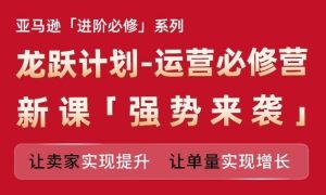 亚马逊进阶必修系列,龙跃计划-运营必修营新课,让卖家实现提升 让单量实现增长-沧海聊项目