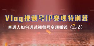 Vlog视频号IP变现特训营,普通人如何通过视频号变现赚钱(15节)-沧海聊项目