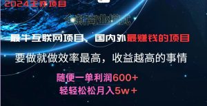 2024暑假闲鱼小红书暴利项目，简单无脑操作，每单利润最少500+，轻松月入5万+-沧海聊项目