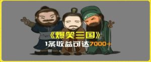 一条视频爆7000+收益，AI恶搞三国整活影片全流程版本科普，基本看了就可以学会【揭秘】-沧海聊项目