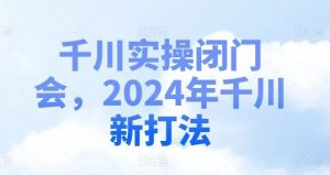 千川实操闭门会,2024年千川新打法-沧海聊项目