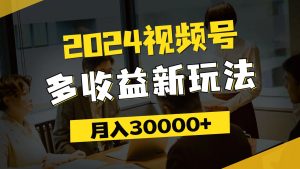 (11905期)2024视频号多收益新玩法,每天5分钟,月入3w+,新手小白都能简单上手-沧海聊项目