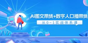 Ai图文带货+数字人口播带货，从0-1实战体系课（43节）-沧海聊项目