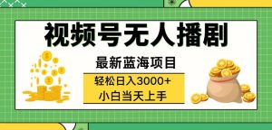 （12128期）视频号无人播剧，轻松日入3000+，最新蓝海项目，拉爆流量收益，多种变…-沧海聊项目