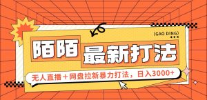 （12148期）日入3000+，陌陌最新无人直播＋网盘拉新打法，落地教程-沧海聊项目