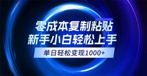 （12121期）0成本复制粘贴，小白轻松上手，无脑日入1000+，可批量放大-沧海聊项目