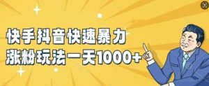 快手抖音快速暴力涨粉玩法，新手小白也能学会，一天1k+【揭秘】-沧海聊项目