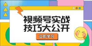 视频号实战技巧大公开：选题拍摄、运营推广、直播带货一站式学习-沧海聊项目