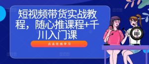 短视频带货实战教程，随心推课程+千川入门课-沧海聊项目