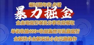 （13675期）2025暴力掘金项目，想过肥年必看！-沧海聊项目