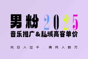 2025年，接着续写“男粉+私域”的辉煌，大展全新玩法的风采，日入1k+轻轻松松-沧海聊项目