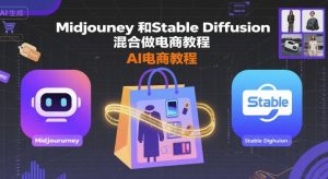 Midjourney和Stable Diffusion混合做电商教程-ai电商教程-沧海聊项目