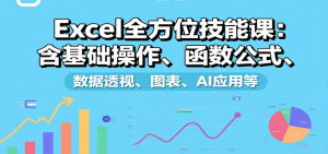 Excel全方位技能课：含基础操作、函数公式、数据透视、图表、AI应用等-沧海聊项目