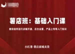 小红薯薯店商城卖货，基础入门课，教你如何进行店铺开通、后台设置、产品上传等入门知识-沧海聊项目