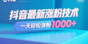 抖音最新涨粉技术，一天轻松涨粉1000+-沧海聊项目