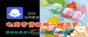 2025全网首发,电商带货视频一键混剪保姆级教程+Coze工作流一键生成-沧海聊项目