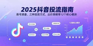 2025抖音投流指南，账号准备、三种投放方式、出价策略等12个核心模块-沧海聊项目