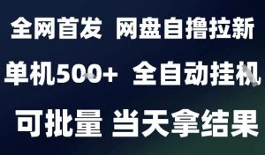 2025最新九月网盘自撸拉新，全自动运行，解放双手，日入5张+，小白可玩，批量操作【揭秘】-沧海聊项目