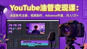 2025YouTube油管变现课:涵盖账号注册、视频制作、Adsense开通,月入1万+-沧海聊项目