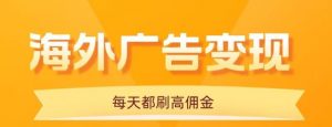 用手机看海外广告，每天10分钟，单机日入20+，无需养鸡，保姆级教程-沧海聊项目