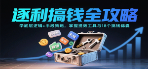 逐利搞钱全攻略:学底层逻辑+手段策略,掌握提效工具与18个搞钱锦囊-沧海聊项目