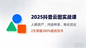 2025抖音云图实战课，人群资产、内容种草、转化优化，2天掌握300%提效技术-沧海聊项目