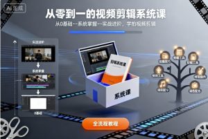 从零到一的视频剪辑系统课,从0基础–系统掌握–实战进阶,学拍视频剪辑-沧海聊项目