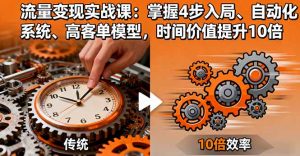 流量变现实战课：掌握4步入局、自动化系统、高客单模型，时间价值提升10倍-沧海聊项目