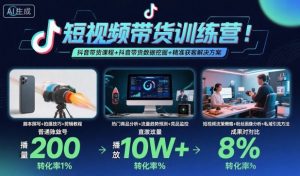 短视频带货训练营,抖音带货课程+抖音带货数据挖掘+精准获客解决方案-沧海聊项目