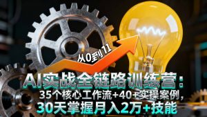 AI实战全链路训练营：35个核心工作流+40+实操案例，30天掌握月入2万+技能-沧海聊项目