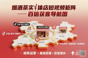 烟酒茶实体店短视频矩阵百倍获客导航图-沧海聊项目