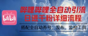 哔哩哔哩全自动引流,一个视频裂变100个矩阵玩法,搭配全自动养号,发布,监控工具【揭秘】-沧海聊项目