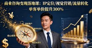 商业咨询变现落地课:IP定位/视觉营销/流量转化,单客单价提升300%-沧海聊项目