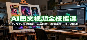 AI图文视频全技能课:生图/改图/视频制作+Lora训练,覆盖电商 、设计多场景-沧海聊项目