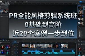 PR全能风格剪辑系统班,0基础到高阶,近20个案例一步到位-沧海聊项目