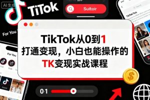 TikTok从0到1打通变现,小白也能操作的TK变现实战课程-沧海聊项目