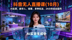 抖音无人直播课(10月-沧海聊项目