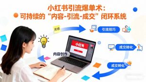 小红书引流爆单术:构建一套低成本 可持续的“内容-引流-成交”闭环系统-沧海聊项目
