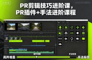 PR剪辑技巧进阶课,PR插件+手法进阶课程-沧海聊项目