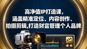 高净值IP打造课，涵盖精准定位、内容创作、拍摄剪辑,打造财富管理个人品牌-沧海聊项目