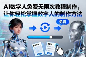 AI数字人免费无限次教程制作，让你轻松掌握数字人的制作方法-沧海聊项目
