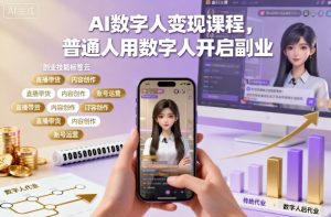 AI数字人变现课程,普通人用数字人开启副业-沧海聊项目