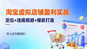 淘宝虚拟店铺盈利实战：定位+违规规避+爆款打造，月入过万很轻松！-沧海聊项目