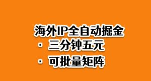 海外ip全自动掘金，2025必做蓝海项目，3分钟落地，矩阵直接开干【揭秘】-沧海聊项目