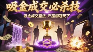 吸金成交必杀技，吸金成交魔法-产品销冠天下-沧海聊项目